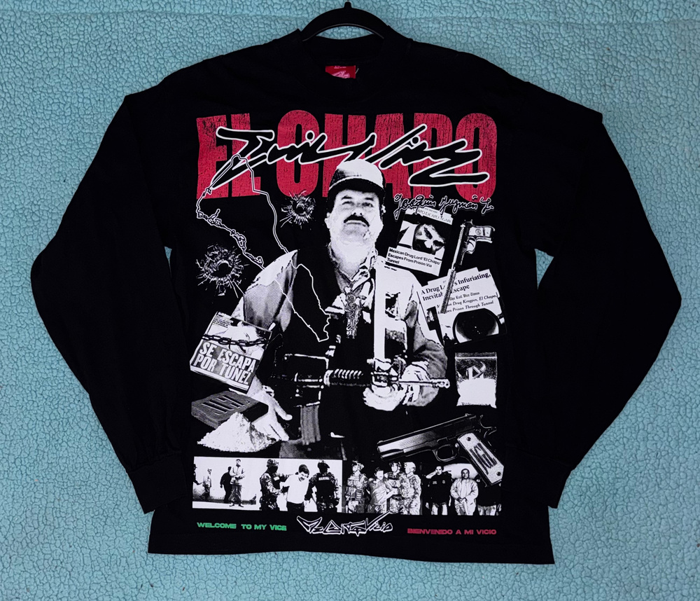 Evil Vice El Chapo Long Sleeve Graphic Size Medium